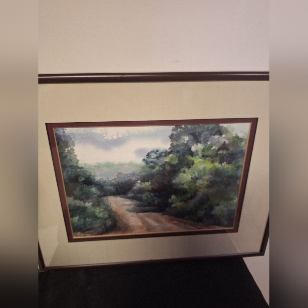 Framed Original Watercolor Signed By Pam Scott # 7092